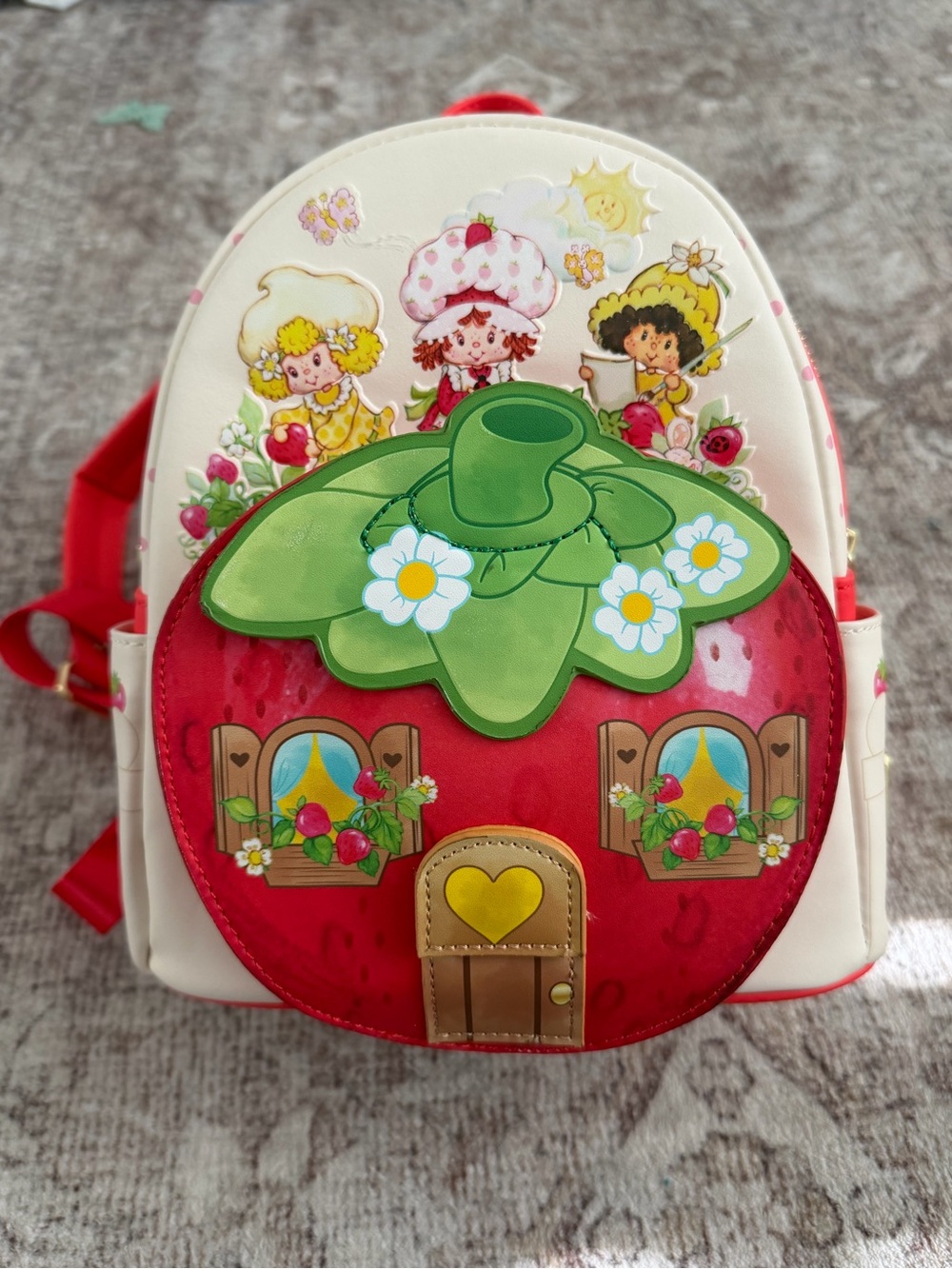 Loungefly Strawberry Shortcake Strawberry House Mini Backpack Leather Scented